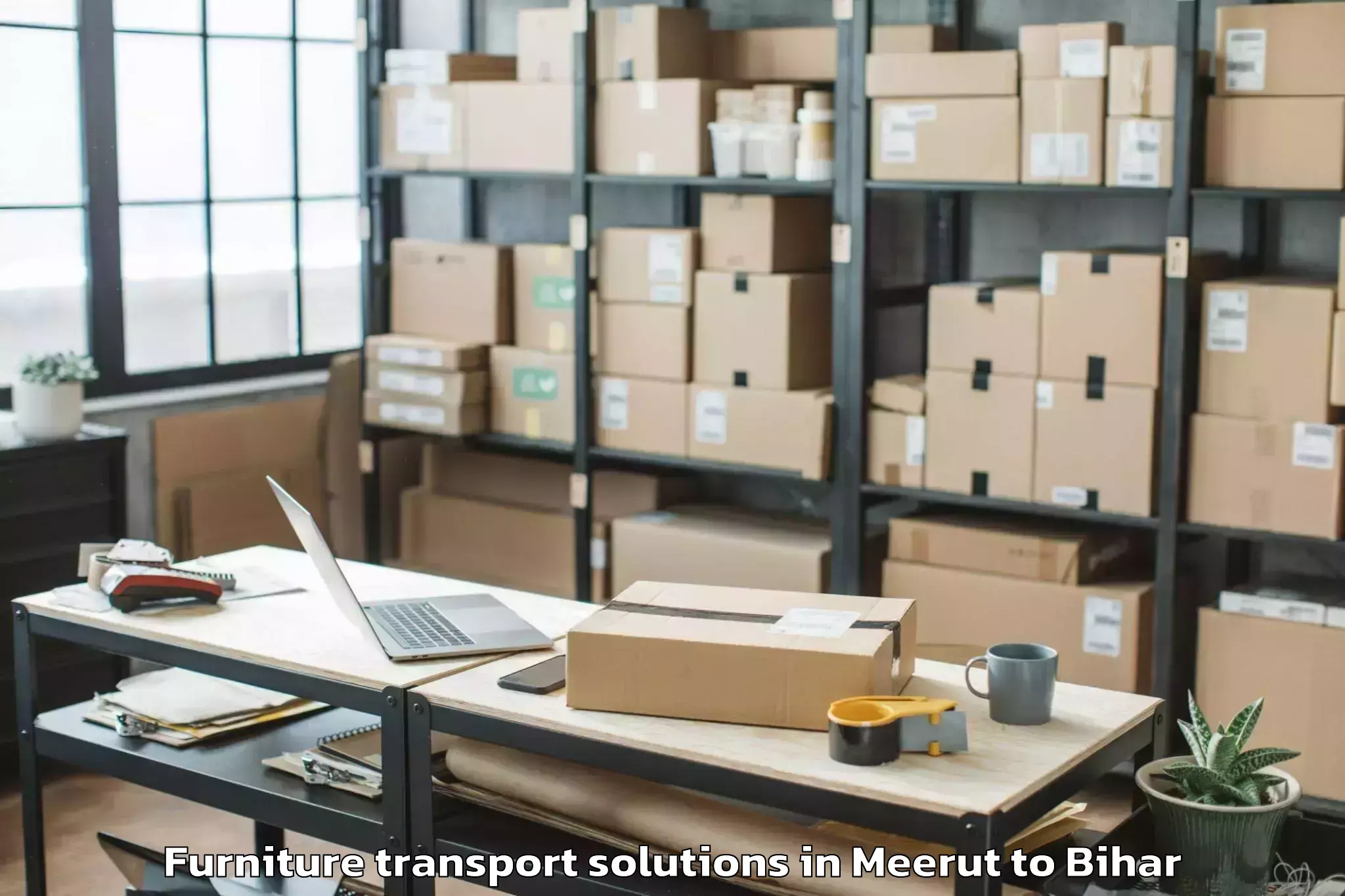 Meerut to Chhaurahi Furniture Transport Solutions Booking